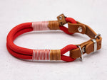 Tau-Halsband Red White Twist