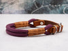 Tau-Halsband Aubergine Leather