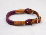 Tau-Halsband Aubergine Leather
