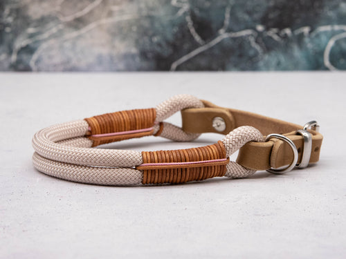 Tau-Halsband Rosé Pearl Leather