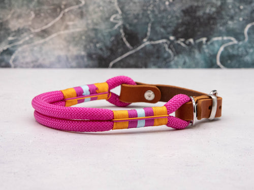 Tau-Halsband Pink Summer Twist