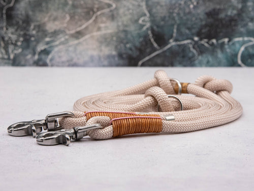 Tau-Hundeleine Rosé Pearl Leather