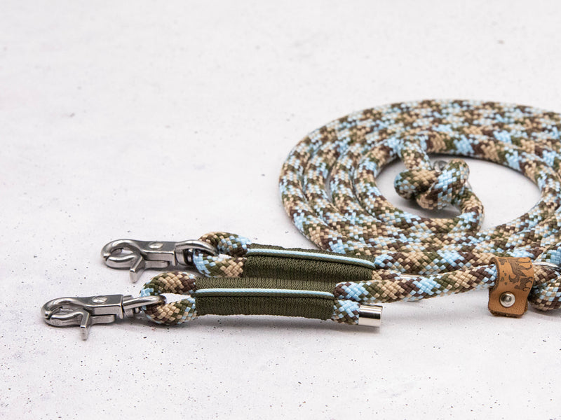 Tau-Hundeleine Camouflage Blue Twist