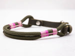 Tau-Hundehalsband Green Pink Twist
