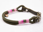 Tau-Hundehalsband Green Pink Twist